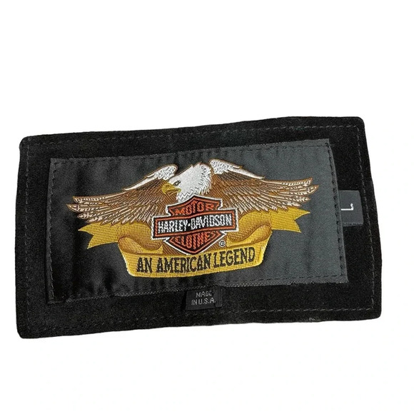 Harley-Davidson Black Suede‎ Fringe Moto Jacket Size Large - Picture 8 of 9